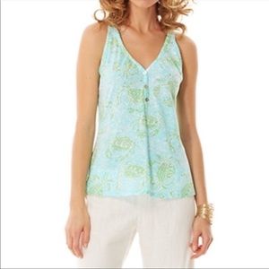 Lilly Pulitzer Hartley Tank Get Crackin Crab Print Size XS